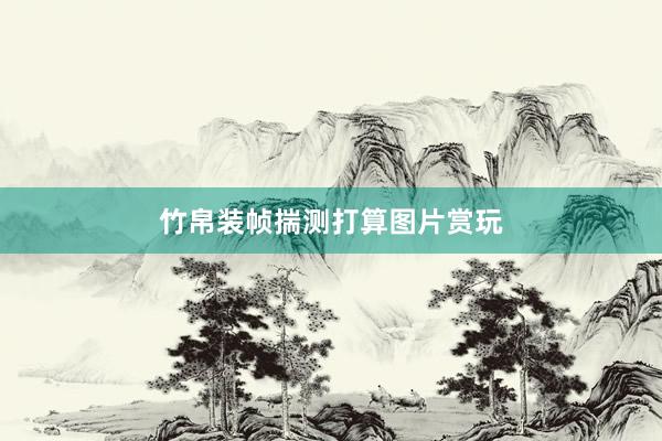 竹帛装帧揣测打算图片赏玩